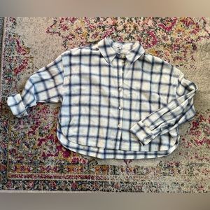Madewell Flannel Hartfield Crop Shirt